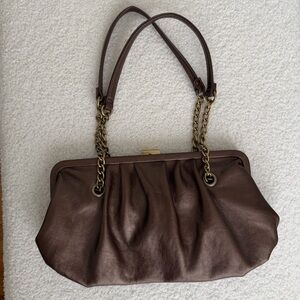 Brown Leather Shoulder Bag